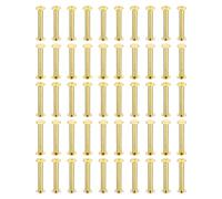 PATIKIL 50 Set di Viti Chicago, Viti a Testa Phillips M5x40mm Bulloni a Vite Rilegatura Pelle, Rivetti Ottone, Connettori Acciaio Cinture Pelle, Album di Foto Scrapbook, Dorato