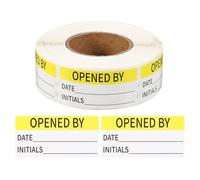 PATIKIL 500 Pezzi Adesive A Rullo Aperte Da Label, 2 X 1 Inch Adesive Rimovibili Per Inventario E Cibo Per Contrassegnare Organizzare Inventario E Contenitori Per Alimenti, Giallo E Nero