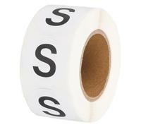 PATIKIL 500 Pezzi Etichette Abbigliamento, Taglia S Etichette Tessuto Autoadesive rotondo Adesivi Abbigliamento Per Boutique E agente, Bianco