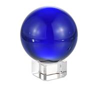 PATIKIL 50mm/2" Cristallo Sfera 1 Set K9 Cristallo Sfera Decorative Sfera con Confezione Regalo e Cristallo Cavalletto per Fotografia Ufficio Decorazione Scuro Blu