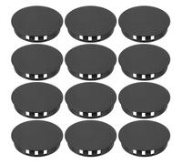 PATIKIL 50mm/2" Tappi in Plastica per Fori, 12 Pezzi Tappi Tondi a Livello con Sistemi a Scatto per Fori di Viti per Mobili Cucina Armadi Scaffali, Nero