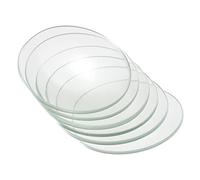 PATIKIL 50mm Diametro Orologio Vetro, 12pz S Bicchiere Coperchio Liscio Bordi Smussato Arco per Laboratorio, Trasparente