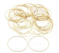 PATIKIL 50mm OD x 48mm ID Orecchino Perline Cerchio, 50pz Ring Ricerca Perline in Rame Massiccio