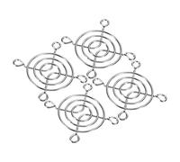 PATIKIL 50mm Ventola Dito Griglia, 4pz Metallo Griglia Protezione Protezione con Vite per Ventola Copertura Protettiva Fai-da-Te, Argento