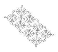 PATIKIL 50mm Ventola Dito Griglia, 8pz Metallo Griglia Protezione Protezione con Vite per Ventola Copertura Protettiva Fai-da-Te, Argento
