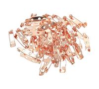 PATIKIL 50Pezzi Spilli per Badge, 20mm Spilli da Balia a Barretta per Targhette all'Ingrosso con Schienale Piatto Piccoli per Vestiti Lavoretti Fai da Te, Oro Rosa