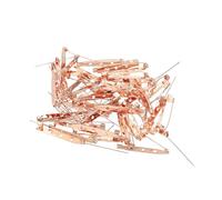 PATIKIL 50Pezzi Spilli per Cartellini, Spilli a Barra di Sicurezza da 40mm con Schienale Piatto per Vestiti, Lavoretti DIY, Colore Rosa Oro