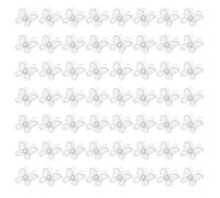PATIKIL 50Pz Farfalle Decorative, Farfalle per Artigianato da 1.2" Kit Farfalle per Decorazioni Parete Fai da Te per Casa Abbigliamento Matrimonio, Bianco