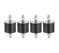 PATIKIL 50x60mm Supporti In Gomma Antivibranti, 4 Pc Supporti Isolatori Cilindrici In Gomma Antivibrazione M6 Con Dadi Per Motori Garage Compressori Ad Aria Motori (Tipo VV)