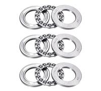PATIKIL 51105 25mm x 42mm x 11mm Pressione Sfera Cuscinetti, 3pz Cromo Acciaio Una Via Direzione