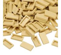 PATIKIL 555 Pezzi blocco Piatti All'Ingrosso, 1x2 Mattoncini Quadrati Albicocca Classici Superficie Liscia Mini Accessori Da Costruzione Mattoni Compatibili Kit