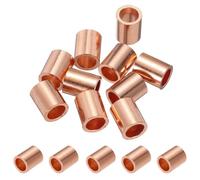 PATIKIL 5mm Manicotti Arresto per Fune Metallico Tono Oro 10 Pezzi
