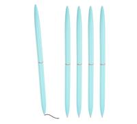 PATIKIL 5Pcs Penna A Sfera Sottile Nero Punto Medio 1mm Leggere Blu Chiaro | Per Ufficio Matrimoni Libro Degli Ospesti, Penne Metalliche A Ritiro, Scrittura Fluida, Con Inchiostro, In Metallo