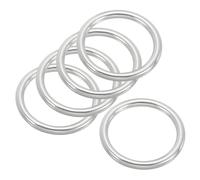 PATIKIL 5Pz Anelli Metallo 1.2" Anelli Acciaio Inossidabile 316 Anelli O Multiuso Grado Marino Anelli Rotondi Saldati per Macramè, Artigianato Fai da Te, Ferramenta, Cintura, 4x30mm