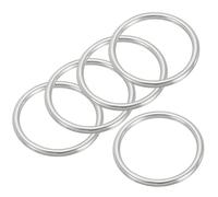 PATIKIL 5Pz Anelli Metallo 1.6" Anelli Acciaio Inossidabile 316 Anelli O Multiuso Grado Marino Anelli Rotondi Saldati per Macramè, Artigianato Fai da Te, Ferramenta, Cintura, 4x40mm