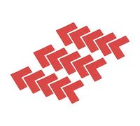 PATIKIL 5s Posizione Marcatura Angolo 2x2x0.79" 25pz L Forma Pavimento Marcatore per Ufficio Tavolo Top, Scrivania, Magazzino Pavimento, Rosso