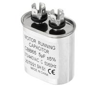 PATIKIL 5uF 5MFD 370-440V AC Condensatore, 1Pcs CBB65 Condensatore Di Avviamento Motore Doppio Round Condensatore Di Funzionamento Per Condizionatore D'Aria O Pompa Di Calore Condensatore