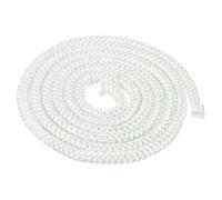 PATIKIL 6.57ftx3/8" Fibra Vetro Corda, Rotonda Intrecciata Corda Alta Temperatura Stufa Guarnizione Sigillo per Caldaia forni forni forni Fusione, Bianco