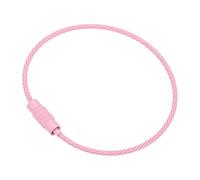 PATIKIL 6" Filo Portachiavi Cavo 15pz Titanio Acciaio Chiave cerchio per Esterno Escursioni Chiaro Rosa