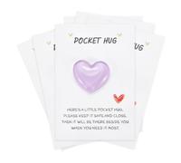 PATIKIL 6 Pezzi Cuore Abbraccio Tascabile Viola 25mm