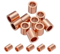 PATIKIL 6mm Manicotti Arresto per Fune Metallico Tono Oro 10 Pezzi