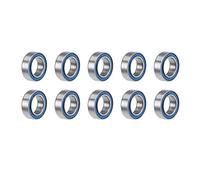 PATIKIL 6mm x 10mm x 3mm Profondo Scanalatura Sfere Cuscinetti, 10 Pezzi Cromo Acciaio Cuscinetto a Sfera a Gola Profonda per Potenza Trasmissione, MR106-2RS