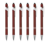 PATIKIL 6Pezzi Penna A Sfera Con Punta Stilo Inchiostro Nero 1.0mm Rosso | Penna Stilo In Metallo, 2 In 1, Punto Medio, Per Schermi Touch, Stile 3