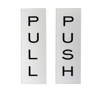 PATIKIL 6x2" Spingi Tira Porta Cartello, 1 Coppia Acrilico Autoadesivo Indietro Cartello Porta Adesivo Firma per Ufficio Negozio Affari Caffè Negozi, Argento Tono/Nero