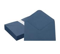 PATIKIL 6x4 Pollici Buste Per Inviti, 50 Pezzi Buste Per Biglietti A4 Con Aletta A V Per Matrimoni Completi Laurea Festa Regalo, Blu Scuro