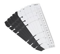 PATIKIL 7,1"x1,6" Segnalibro Righello, 10pz Scatto Righello Pagina Segnalibro Libro Segna Misurazione Strumenti per A6 Formato 6 fori Raccoglitore Notebook, Nero,Trasparente