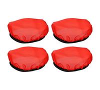 PATIKIL 7" 18cm Morbido Diffusore Lampada Copertura, 4pz Tessuto Diffusore Strobo Riflettore Lampada Calzino per Flash Luce Bellezza Piatto Fotografia Studio, Rosso