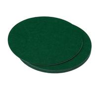PATIKIL 7.5" Diametro Fondo Lampada Feltro 5Pacco 2mm Spessore Rotondo Morbido Adesivo Antiscivolo Antigraffio Supporto Feltro per Lampada Mobili Fai-da-te Artigianato Scuro Verde
