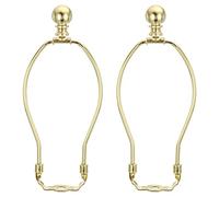 PATIKIL 7.5" Lampada Arpa Kit con Terminale, 2 Set Staccabile Lampada Ombra Staffa Supporto, Fai da Te Illuminazione Accessori per Tavolo Lampade Terra Lampade, Oro Tono