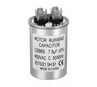 PATIKIL 7.5uF ±5% 7.5MDF 450V AC Ventola Avvio Condensatore, CBB65 Circolare Marcia Condensatore per CA Motore Funzionamento Aria Condizionatore Freddo Calore Pompa