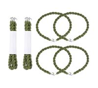 PATIKIL 7 7/8 Pollice Elastico Bande di Avvio con Ganci, 8 Confezioni Cinghie Elastico Giarrettiere Scarpe Esterno Corda per Pantaloni Scarpe Trekking all'Aperto, Verde