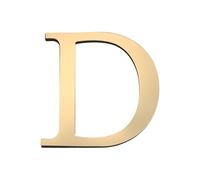 PATIKIL 7.87 Pollici Adesivi Murali Alfabeto 3D Acrilico Specchiato Lettera D Autoadesivi Decorazione Casa Lettera Insegna Arte Adesivo Decalcomania Per Decorazione Casa Oro Chiaro