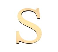 PATIKIL 7.87 Pollici Adesivi Murali Alfabeto 3D Acrilico Specchio Lettera S Autoadesivi Decorazione Casa Insegna Lettera Adesivo Arte Decal Per Decorazione Casa Fai Da Te Oro Chiaro