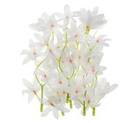 PATIKIL 7" Artificiale Orchidea Fiore, 12pz Candele Galleggianti Simulazione Fiore Cilindro Vaso Riempitivi per Casa Matrimonio Decorazione, Bianco