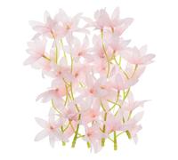 PATIKIL 7" Artificiale Orchidea Fiore, 24pz Candele Galleggianti Simulazione Fiore Cilindro Vaso Riempitivi per Casa Matrimonio Decorazione, Rosa