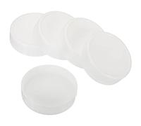 PATIKIL 70mm / 2-3/4" Normale Bocca Plastica Muratura Barattolo Coperchi, 1Set/6pz Inscatolamento Barattoli Tappi con Silicone Silicone cerchio per Cucina Stoccaggio, Bianco