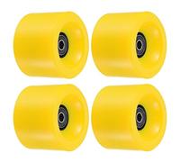 PATIKIL 70mm 78A Long Board Ruote con Nero ABEC-9 Cuscinetti, 4pz Morbide Ruote Cruiser Strada Ruote per Skateboard Skateboard Ruote PU, Giallo