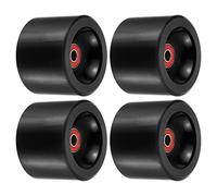 PATIKIL 70mm 78A Long Board Ruote con Rosso ABEC-9 Cuscinetti, 4pz Morbide Ruote Cruiser Strada Ruote per Skateboard Skateboard Ruote PU Nero
