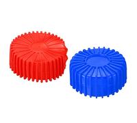 PATIKIL 70mm Protezione Manometro Stivali, 2pz Collettore Manometri Refrigerante HVAC Pressione Manometro Copertura Coperture per Aria Condizionatore Manutenzione, Rosso Blu