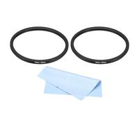 PATIKIL 72mm-67mm Cerchio Step Down in Metallo con Panno per la Pulizia, 2pz Adattatori Cerchio per Filtro Obiettivo Fotocamera in Lega di Alluminio per Paraluce, Nero