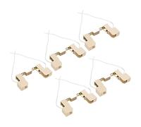 PATIKIL 78mm R7S Presa, 5pz Ceramica Lampada Supporto Alogena Presa Lampadina Base Convertitore Connettore Doppio Terminato con Cavo Filo, Multicolore Bianco