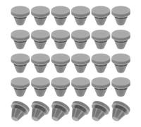 PATIKIL 7mm Diametro Tappo Rotondo Silicone, 30pz Tipo Bloccaggio Mobili Tappo Foro Pulsante Protettivo Copertura Testa per Foro 2,5-7mm per Sigillare Foro Cilindro Passacavi, Grigio