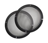 PATIKIL 8" Diametro Altoparlante Griglia Copertura Maglia Decorativo Cerchio Subwoofer Guardia Protezione per Altoparlante Ripara,Nero 2pz