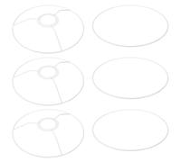PATIKIL 8" E26 E27 Telaio cerchio Paralume con Europeo Installatore 3 Pacco Porta Paralume Filo Telaio Fai-da-te Tamburo cerchio per Tavolo Pavimento Lampada Bianco