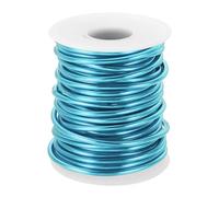 PATIKIL 8 Gauge 3mm Filo di Alluminio Artigianato, 32,8 Piedi Filo Metallico Armatura Flessibile per Creazione Gioielli Avvolgimento Metallo Fai Da Te, Azzurro