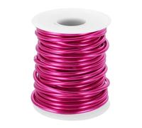 PATIKIL 8 Gauge 3mm Filo di Alluminio Artigianato, 32,8 Piedi Filo Metallico Armatura Flessibile per Creazione Gioielli Avvolgimento Metallo Fai Da Te, Rosso Rosa